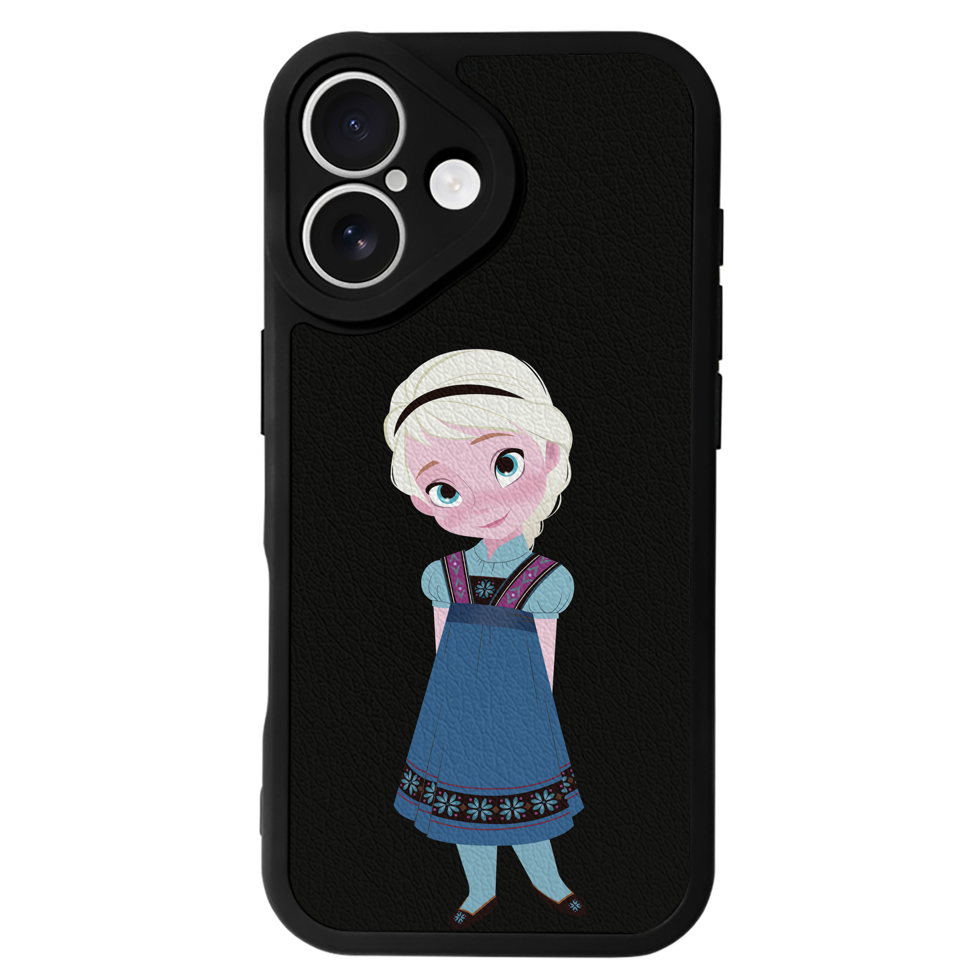 （画像用） アナと雪の女王 アンナ エルサ Frozen Anna Elsa 【iPhone 16シリーズ対応】シリコンスマホケース（レザー調） 材質：シリコン